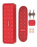  ??  ?? A Louis Vuitton Monogram skateboard deck. Similar examples have fetched $30,000 at auction. Photograph: Andrea Brizzi/Sotheby's