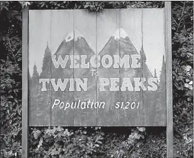  ??  ?? Welcome back. Showtime has revived the cult classic series Twin Peaks and it debuts at 8 p.m. today.