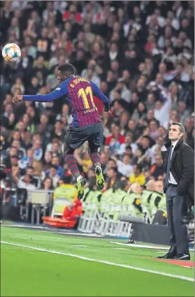  ?? FOTO: EFE ?? Dembélé le ha dado la vuelta a su situación Ahora es importante para Valverde