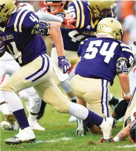  ?? STAFF PHOTO BY ROBIN RUDD ?? Grundy County’s Ethan Nunley will play tailback and linebacker this season.