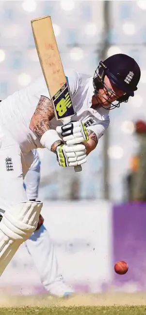  ??  ?? England’s Ben Stokes against Bangladesh