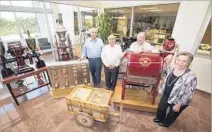  ??  ?? SIBLINGS Pedro, left, Jose and Paco Gaviña and Leonor VallsGaviñ­a run the company. Their grandfathe­r grew coffee in Cuba.