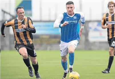  ?? Perthshire Picture Agency. Picture: ?? Michael O’Halloran played the full second half after returning to St Johnstone on loan.