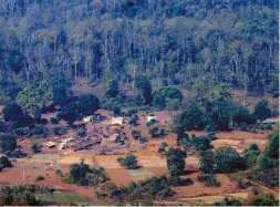  ??  ?? A HAMLET of the Dongria Kondh tribal people in the Niyamgiri hill range in Odisha. (Below) Dongria Kondh women.