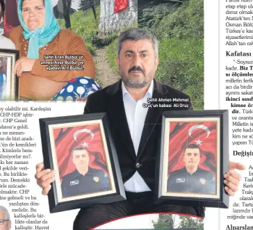  ??  ?? Şehit Ahmet-Mehmet Oruç’un babası Ali Oruç
