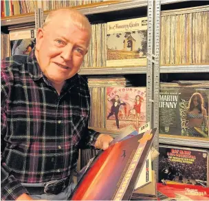  ??  ?? Brian Malcolm has donated 5,000 vinyl records to St Ann’s Hospice