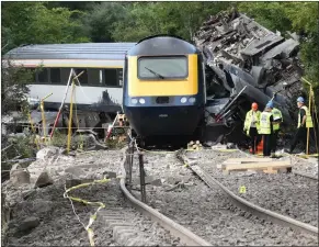  ?? Picture: RAIB/PA ?? Three people died in the Stonehaven derailment in August 2020.