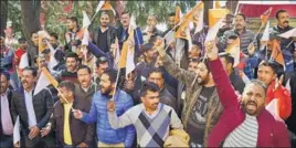  ?? PTI ?? Kshatriya Rajput Sabha protest against film Padmavati in Shimla on Saturday.