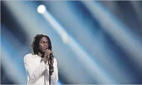  ?? DARRYL DYCK THE CANADIAN PRESS ?? Daniel Caesar performs at the Juno Awards in Vancouver. Performers singing in at least five languages are among this year's diverse selection of Polaris Music Prize nominees.
