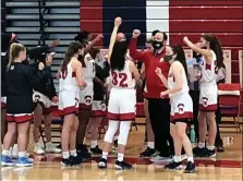  ?? ANDREW ROBINSON/MEDIANEWS GROUP ?? PW celebrates its win on Saturday against CB West in the District 1-6A quarterfin­als.