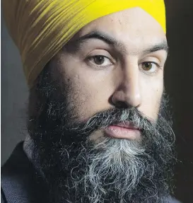  ??  ?? Federal NDP Leader Jagmeet Singh: “I think there are some worries around some of the difficulti­es we’ve had over the past two years.”