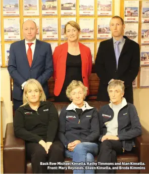  ??  ?? Back Row Michael Kinsella, Kathy Timmons and Alan Kinsella. Front: Mary Reynolds, Eileen Kinsella, and Breda Kimmins