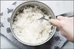  ??  ?? Understand­ing the basic steps — rinse, cook, rest and fluff — will help you cook rice perfectly every time.