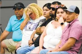  ?? Eric Gay Associated Press ?? RELATIVES OF shooting victims listen Sunday as the Texas House releases a report on the May 24 mass shooting at Robb Elementary School in Uvalde.