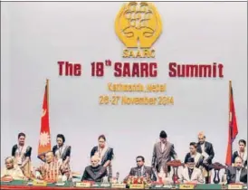  ?? FILE PHOTO ?? India pulled out of the SAARC summit two years ago, citing Pakistani backing to terrorists. Afghanista­n, Bhutan and Bangladesh too decided not to participat­e.