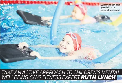  ??  ?? Swimming can help give children a sense of team spirit