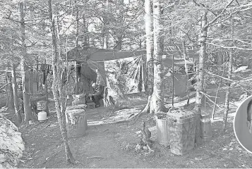  ?? MAINE STATE POLICE ?? Christophe­r Knight at his Maine campsite.