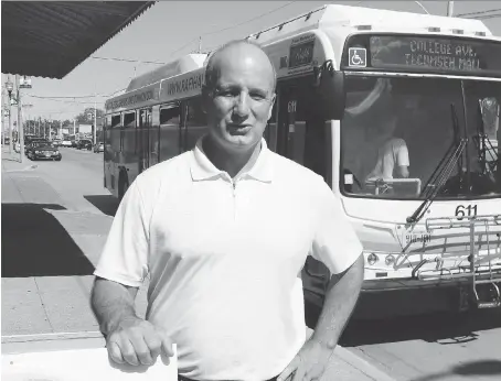  ?? PHOTOS: NICK BRANCACCIO ?? Chris Ryan, landlord of the Riverside Pie Café, would like to see fixed bicycle racks installed by the city so cyclists could safely lock and store their bikes while shopping on busy Wyandotte Street East.