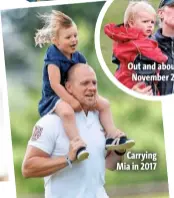  ??  ?? Carrying Mia in 2017