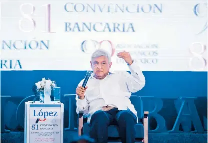  ??  ?? El tabasqueño participó en la 81 Convención Bancaria, en Acapulco, donde confió en que la elección será limpia.