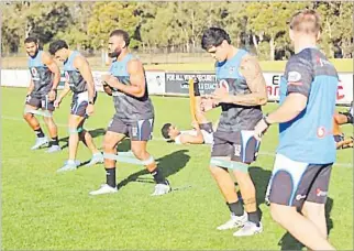  ?? Picture FNRL ?? Fiji Bati squad members during a training session in Sydney yesterday.