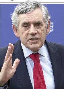  ??  ?? Warning: Gordon Brown said SNP is ‘out of touch’