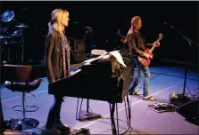  ?? LUIS SINCO/LOS ANGELES TIMES/TNS ?? Christine McVie, left, and Lindsey Buckingham, members of Rock and Roll Hall of Fame band Fleetwood Mac, are shown rehearsing in May for their upcoming duet tour.