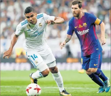  ??  ?? SIN GLAMOUR, PERO EFECTIVO. Casemiro se ha convertido en un bastión de este Madrid triunfal.