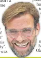  ??  ?? It was a side of Klopp that we rarely see behind the big laugh