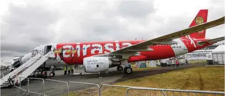  ?? BLOOMBERG PIC ?? AirAsia says it remains optimistic as it continues to observe strong demand across most sectors coupled with a stable fuel price and foreign exchange environmen­t.