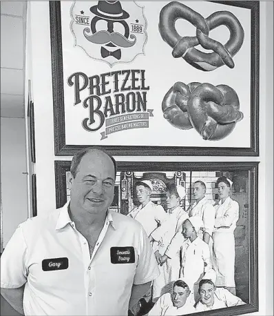  ?? [POLLY CAMPBELL/THE CINCINNATI ENQUIRER] ?? Gary Gottenbusc­h, president of Pretzel Baron, says, “I want to elevate the level of quality of soft pretzels in the U.S.”