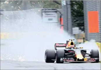  ??  ?? Dutch driver Max Verstappen of Red Bull Racing misses the breaking point during yesterday’s qualifying session at the Albert Park circuit in Melbourne ahead of today’s Australian Grand Prix. ANDRE LESLIE AT ALBERT PARK