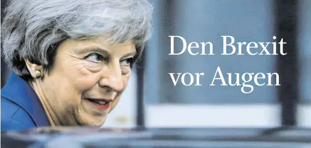  ?? BILD: SN/AP ?? Theresa May hat die erste Etappe gemeistert und ihr Kabinett überzeugt. Jetzt wartete das Parlament auf sie.