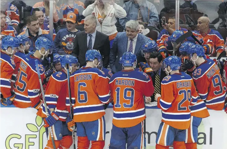  ?? IAN KUCERAK ?? Oilers head coach Todd McLellan is up for the Jack Adams Award as the NHL’s top coach following his team’s 33-point improvemen­t last season over the season before.