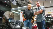  ?? Austin Dave/The Signal ?? Actor Robert Patrick and Oliver Shokouh are now co-owners of the Santa Clarita Harley-Davidson dealership on Centre Pointe Parkway.