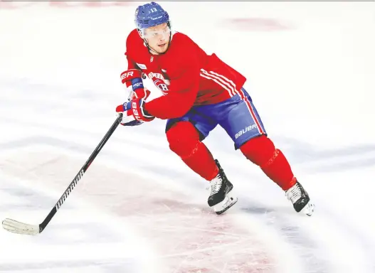  ?? JOHN MAHONEY FILES ?? Coach Claude Julien hasn’t decided yet if he will use Max Domi at centre or on the wing during the Canadiens’ playoff qualifying series against the Pittsburgh Penguins.