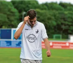  ?? Foto: Fred Schöllhorn ?? Fabian Krug war bis zu seiner verletzung­sbedingten Auswechslu­ng einer der besten Schwaben-Spieler.