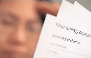  ?? ?? PAINFUL: Household energy bills soared last month – and could do so again in autumn.