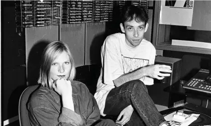  ?? Photograph: Martyn Goodacre/Getty Images ?? Jo Whiley and Steve Lamacq at Radio 1 in 1994.