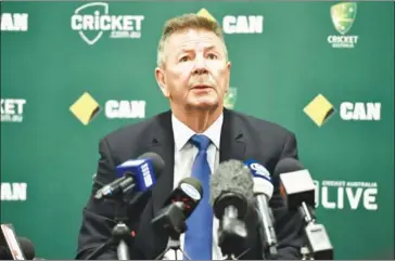  ?? SAEED KHAN/AFP ?? Australian chairman of selectors Rod Marsh has resigned after a run of five heavy Test defeats left the team in crisis, saying that it was time for ‘some fresh thinking’.