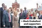  ??  ?? &gt; Mark Drakeford and supporters