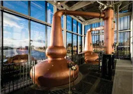  ?? ?? Located alongside Glasgow's Riverside Museum and SSE Hydro, The Clydeside Distillery is one of many in Scotland that has thrown its doors open to the public