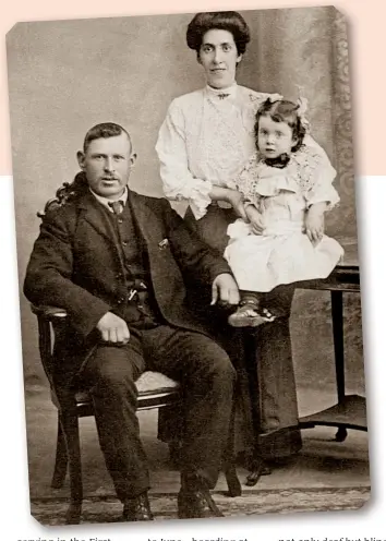  ??  ?? George and Alice Smith with baby Alice, who as an adult became Delphine’s mother.