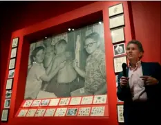  ?? PHOTO/JEff CHIU ?? In this July 10 photo, Ed Hardy speaks during a media preview of “Ed Hardy: Deeper than Skin” at the de Young Museum in San Francisco. AP