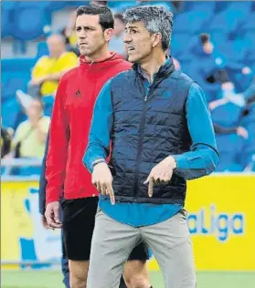  ?? FOTO: EFE ?? Imanol Alguacil da instruccio­nes a sus jugadores