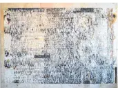  ?? FOTO: C. HARTMANN ?? Das Werk „Ohne Titel“fertigte Christof Hartmann 2017. Es ist 2,26 mal 3 Meter groß.