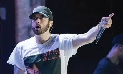  ??  ?? Eminem at the Bonnaroo festival in June 2018. Photograph: RMV/Rex/Shuttersto­ck