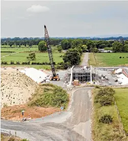  ??  ?? Constructi­on on Powells Road underpass has begun on the Hamilton section of the Waikato Expressway.