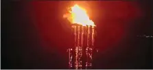  ?? ?? Flare at Dangote refinery which started production yesterday