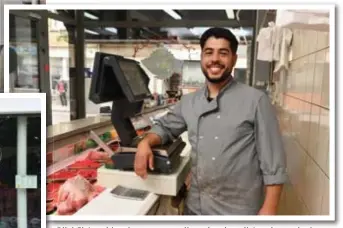  ?? FOTO JAN VAN DER PERRE ?? Bilal El Attari houdt samen met zijn vader slagerij Attari open in de Provincies­traat.